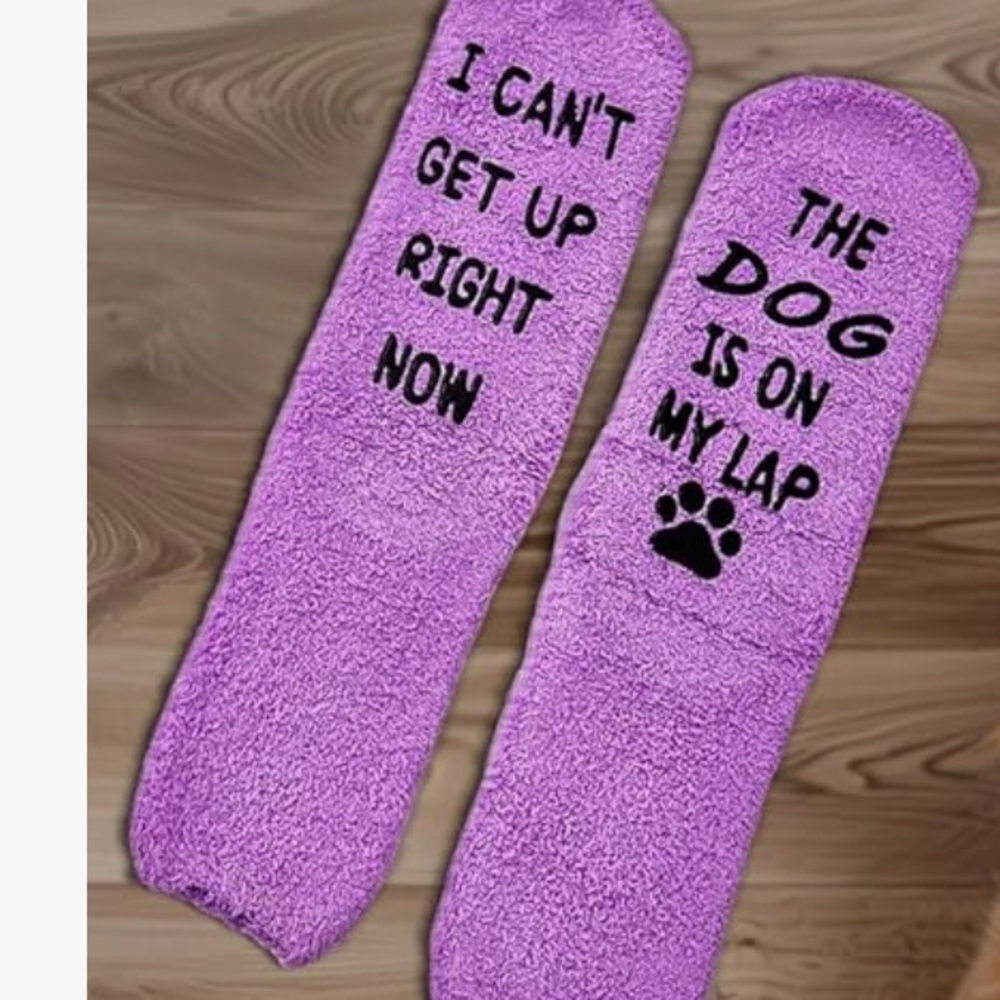 Chic Nation Purple Dog Lover Socks
